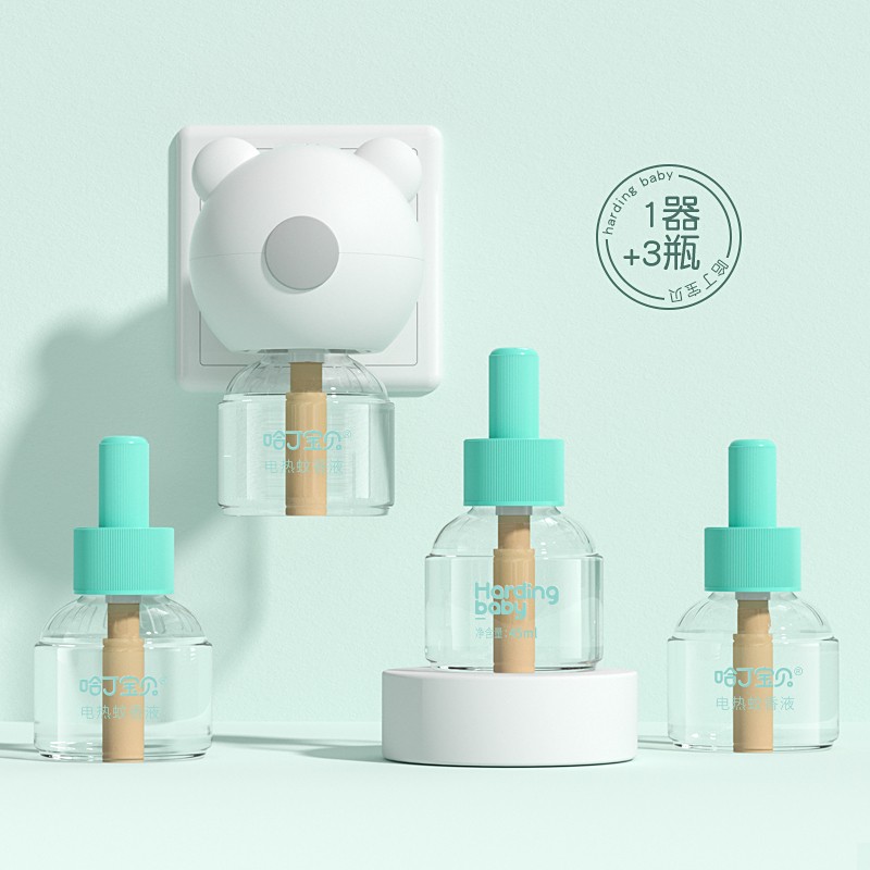 【京东好店】哈丁宝贝 无烟无味儿童蚊香液3液1器