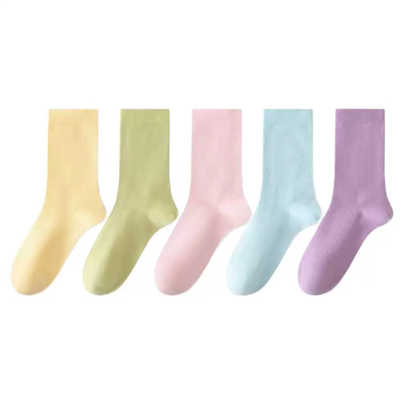 棉武器！山茶花香氛润肤防臭袜5双