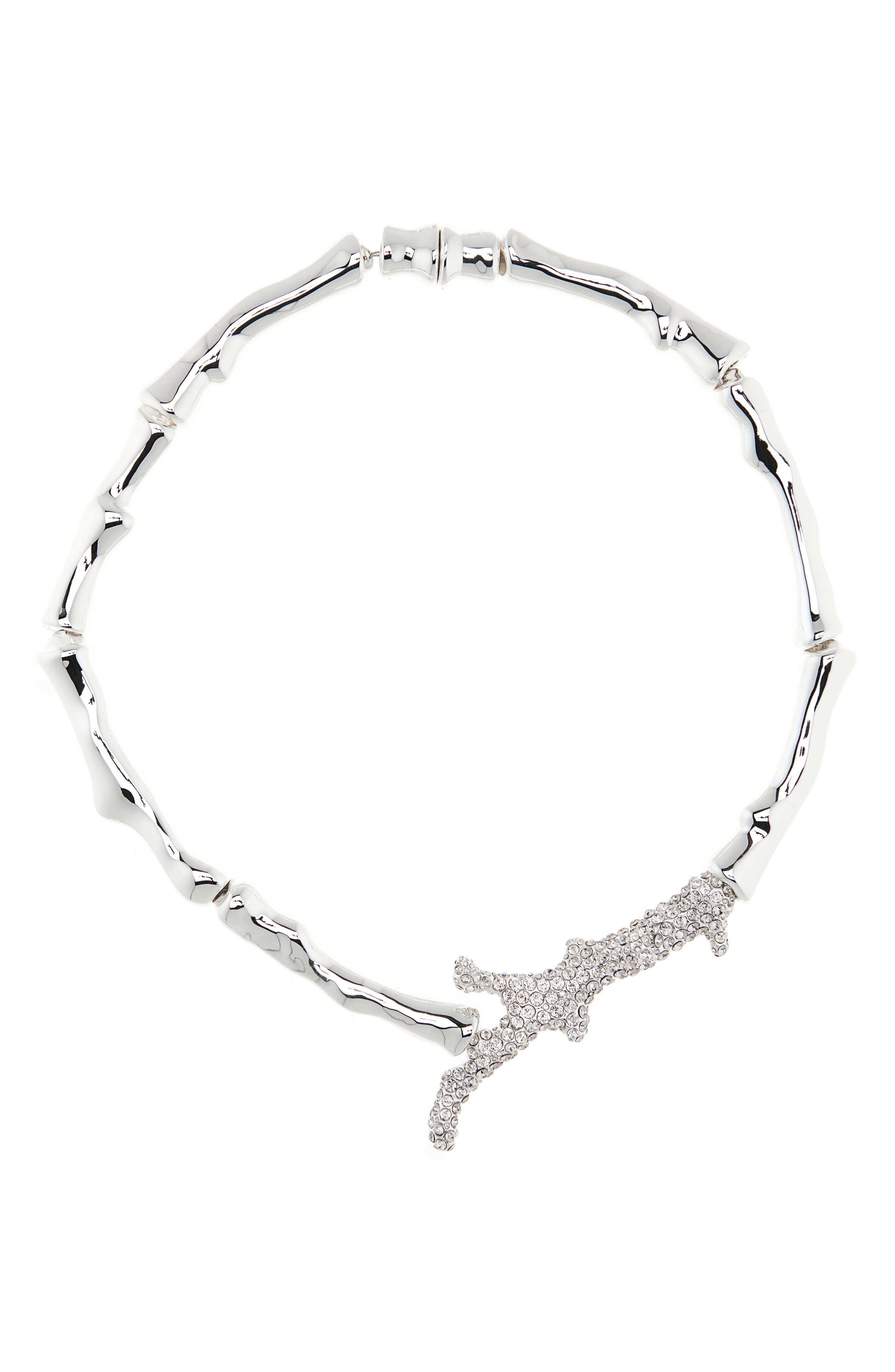 Tory Burch Crystal Coral Necklace