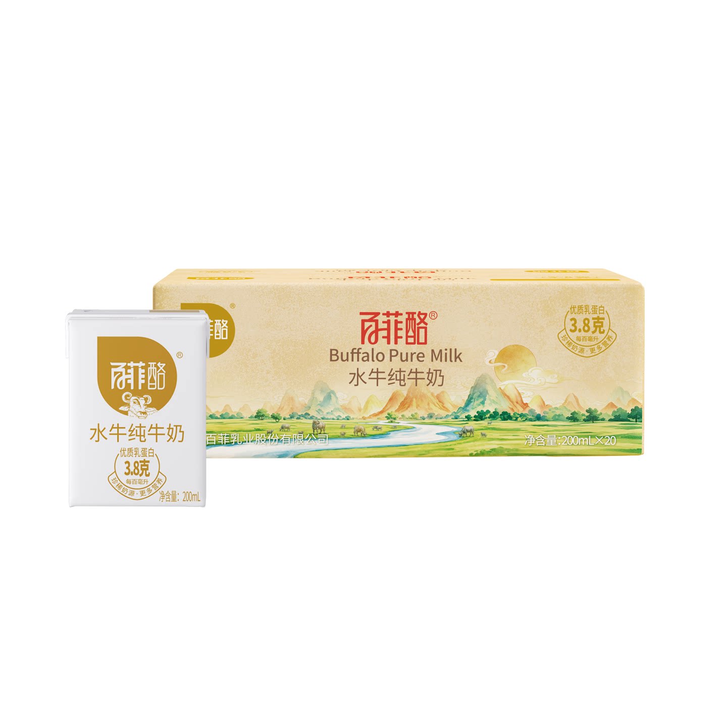 百菲酪水牛奶200ml*20盒