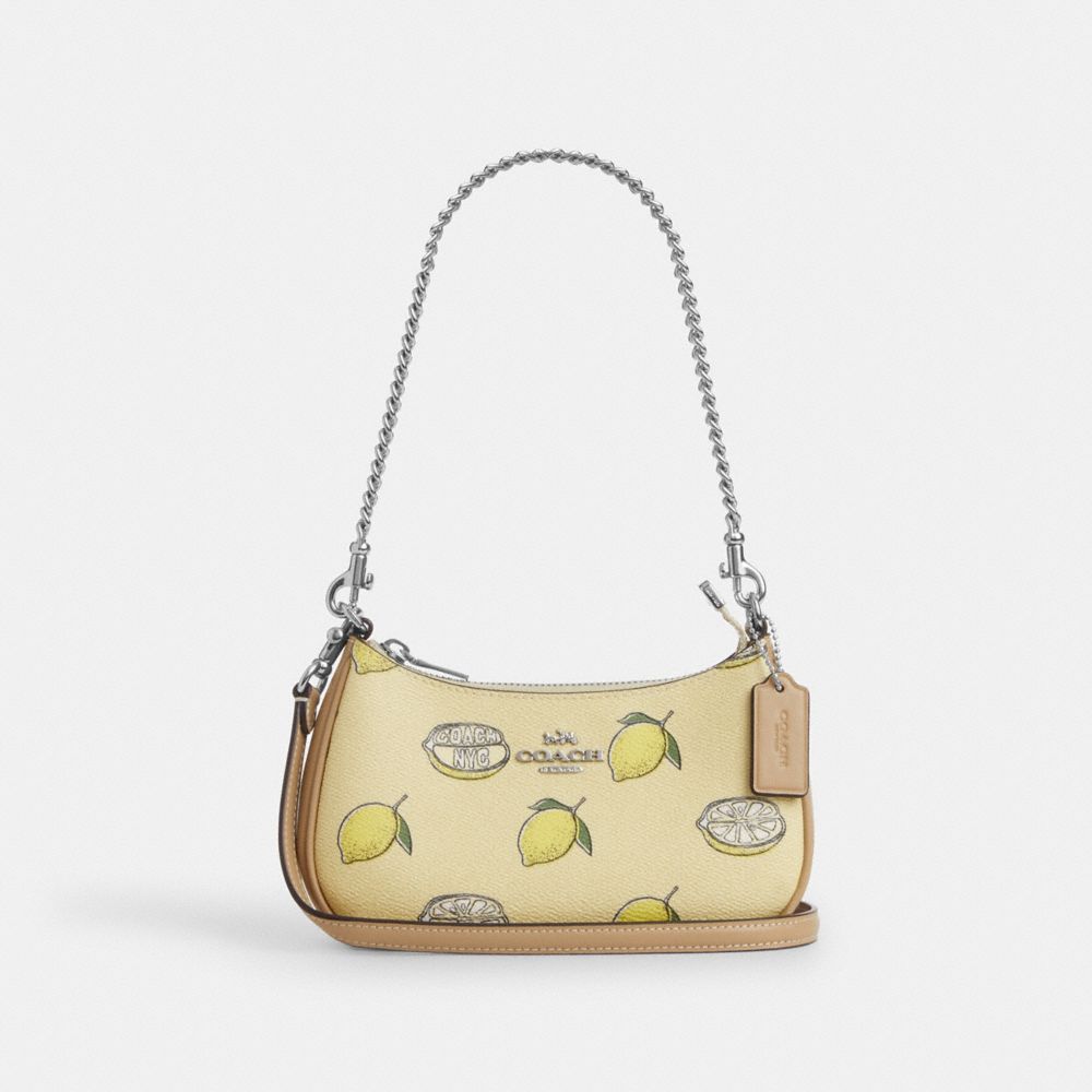 coach teri mini crossbody bag with lemon print CAL21-SVXUC