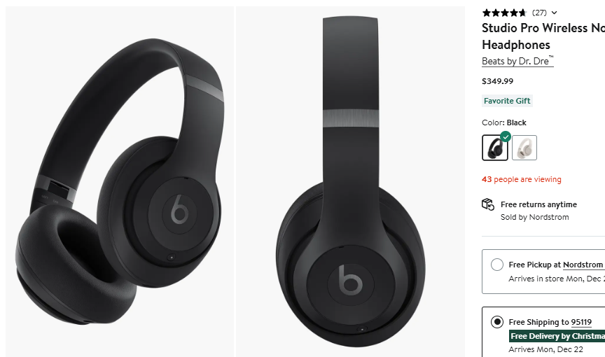 Beats Studio Pro Headphones Nordstrom Sale