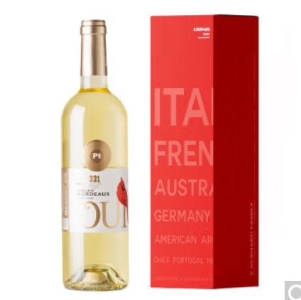 0.01元！卡伯纳 小红鸟半甜白葡萄酒750ml