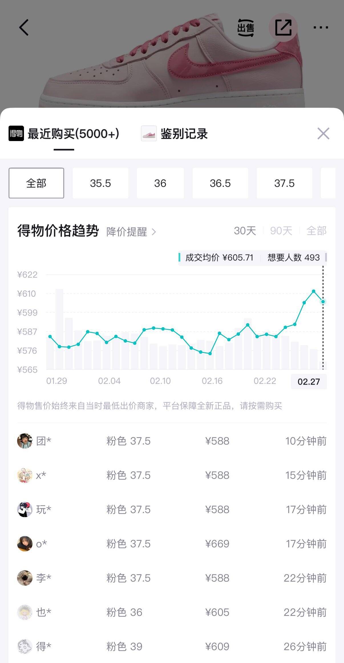 耐克Air Force 1运动鞋限时秒杀！最终到手价仅433元（原价590元）