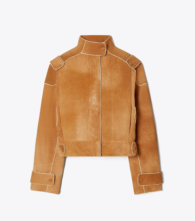 tory burch Suede Bomber Jacket