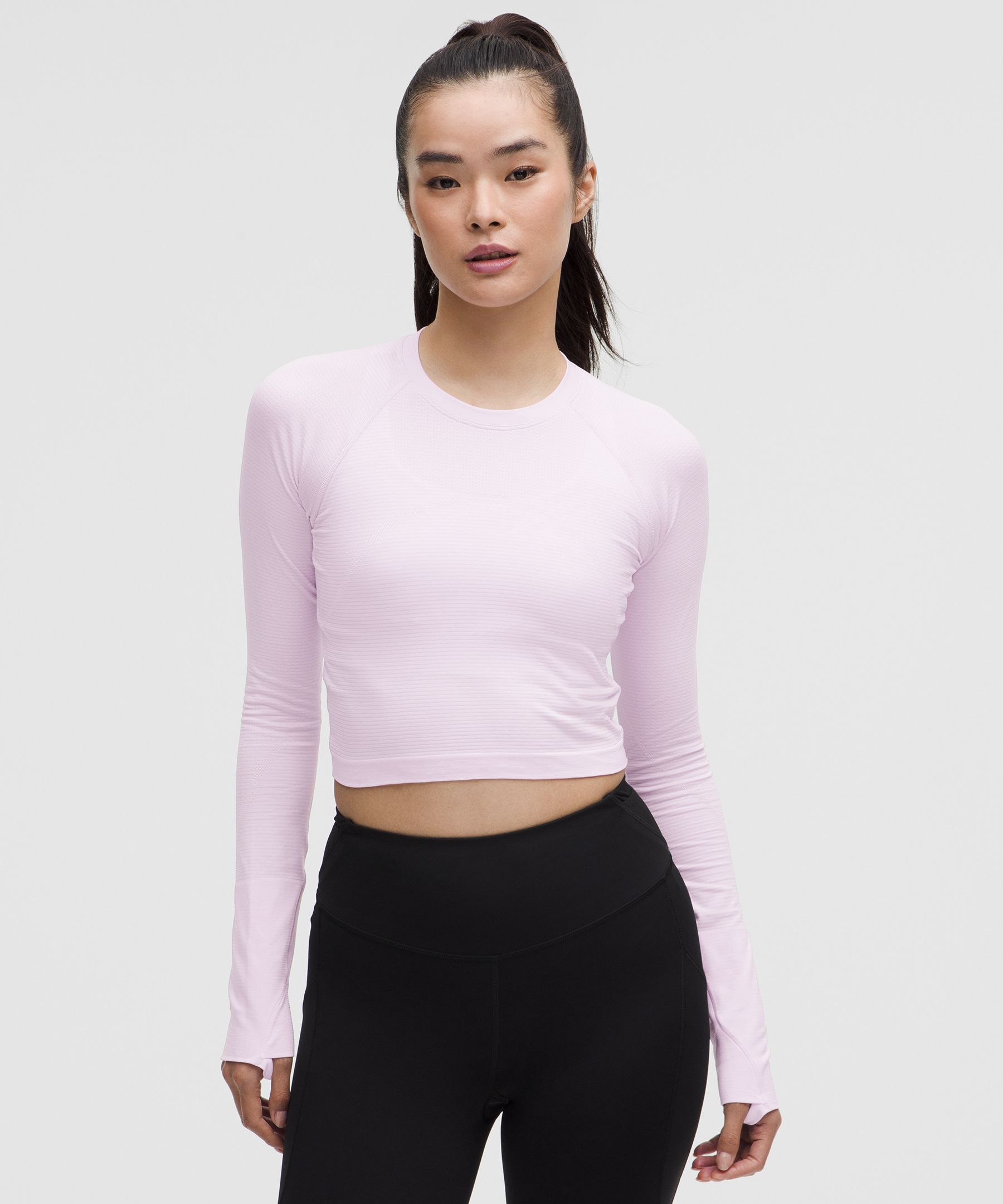 Lululemon Swiftly Tech Cropped女士长袖T恤 2.0
