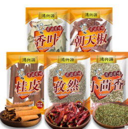 10.9元包邮！鸿兴源 香辛料组合装115g（5袋）