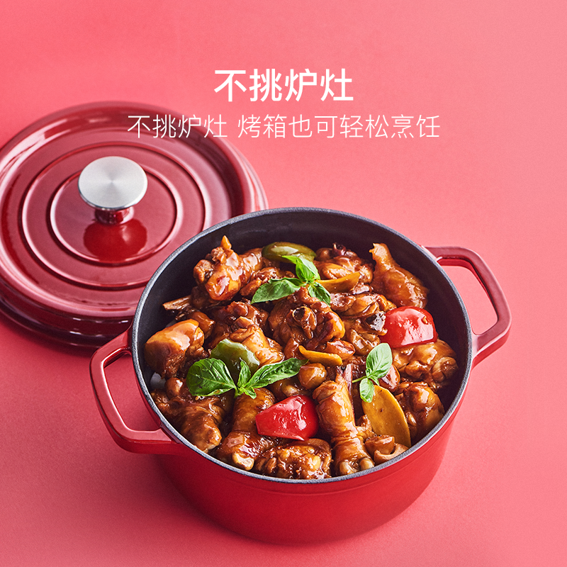 网易严选珐琅锅家用炖锅经典铸铁锅砂锅