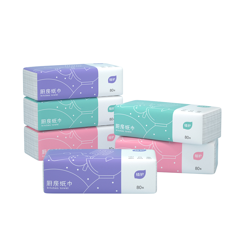 【植护】厨房专用吸油抽纸5包