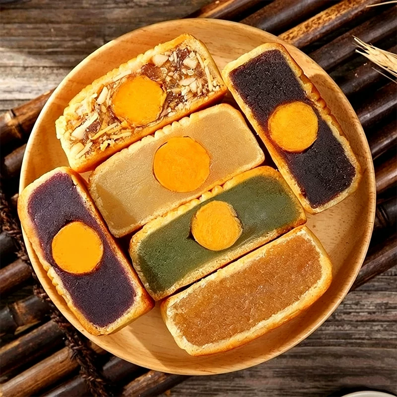 广式莲蓉豆沙蛋黄月饼2个装