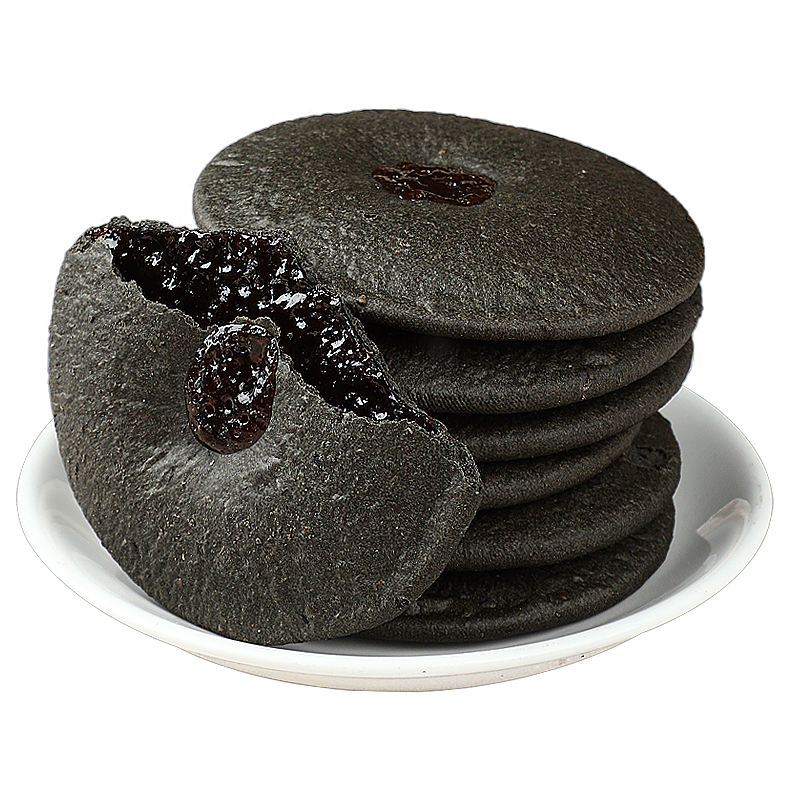 特产五黑粗粮肚脐饼黑芝麻肚脐酥红糖