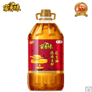 87.9元包邮！家香味 传承土榨 压榨一级花生油6.18L