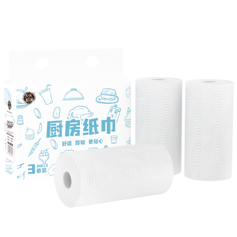 加厚款厨房纸巾3层120张x3卷
