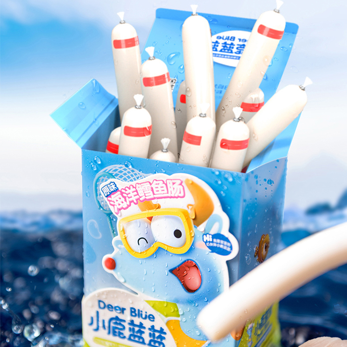 宝宝零食小鹿蓝蓝鳕鱼肠300g