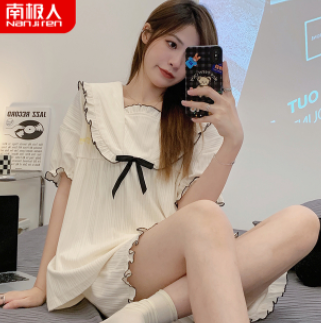 21.9元包邮！南极人大牌可爱睡衣女夏款纯棉套装（20+款任选）
