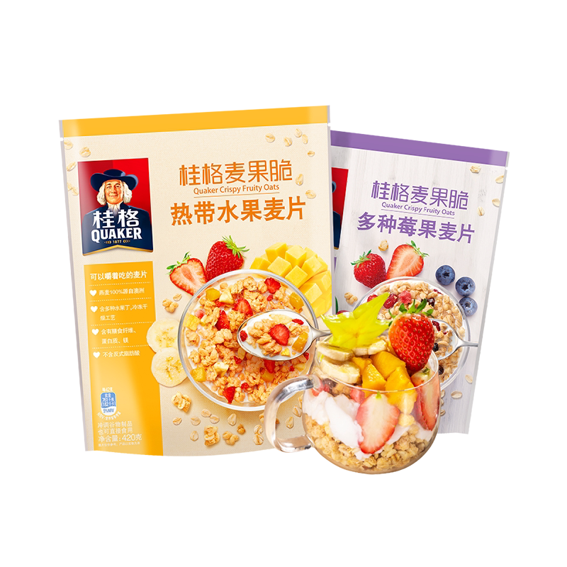 桂格水果脆麦片330g