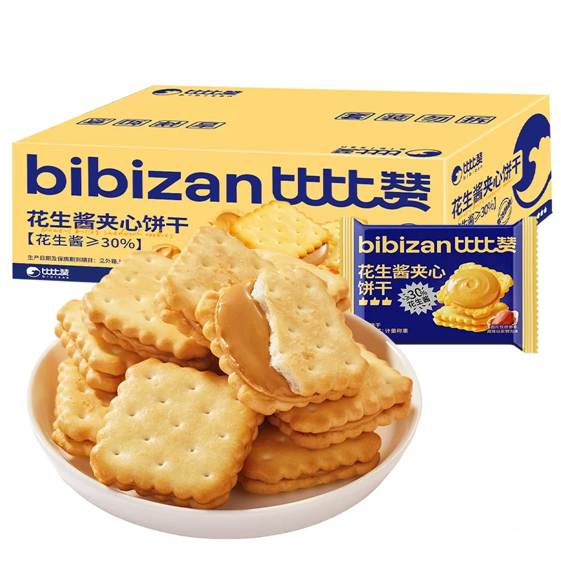 比比赞花生酱夹心饼干约22包