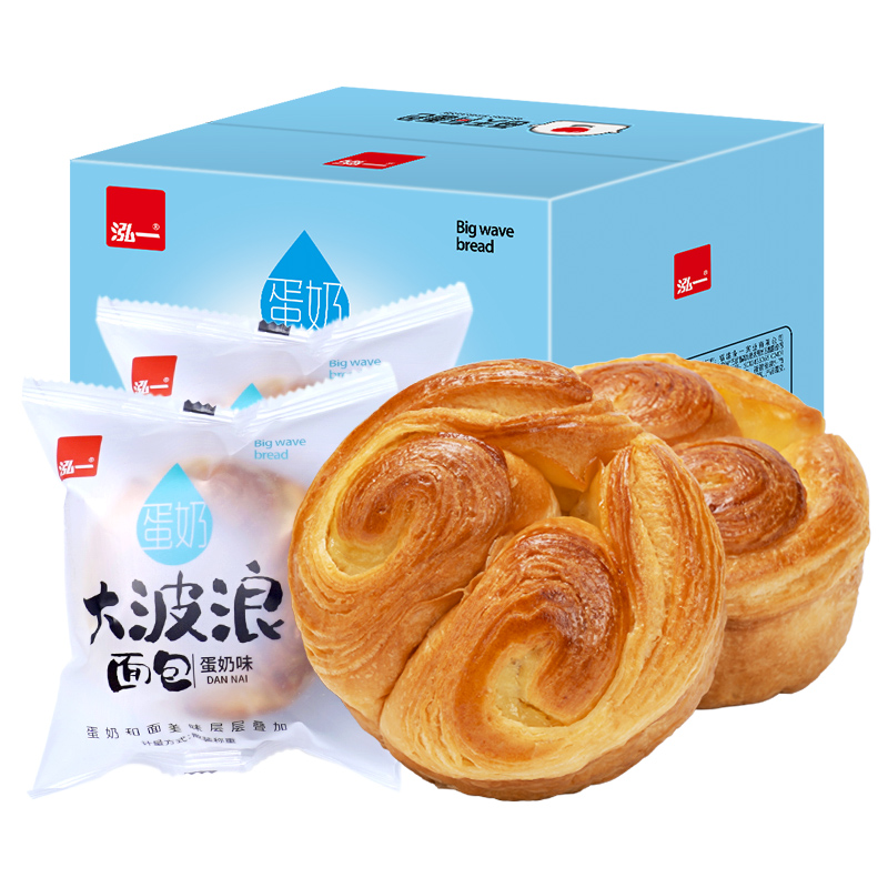 泓一大波浪蛋奶手撕面包营养早餐