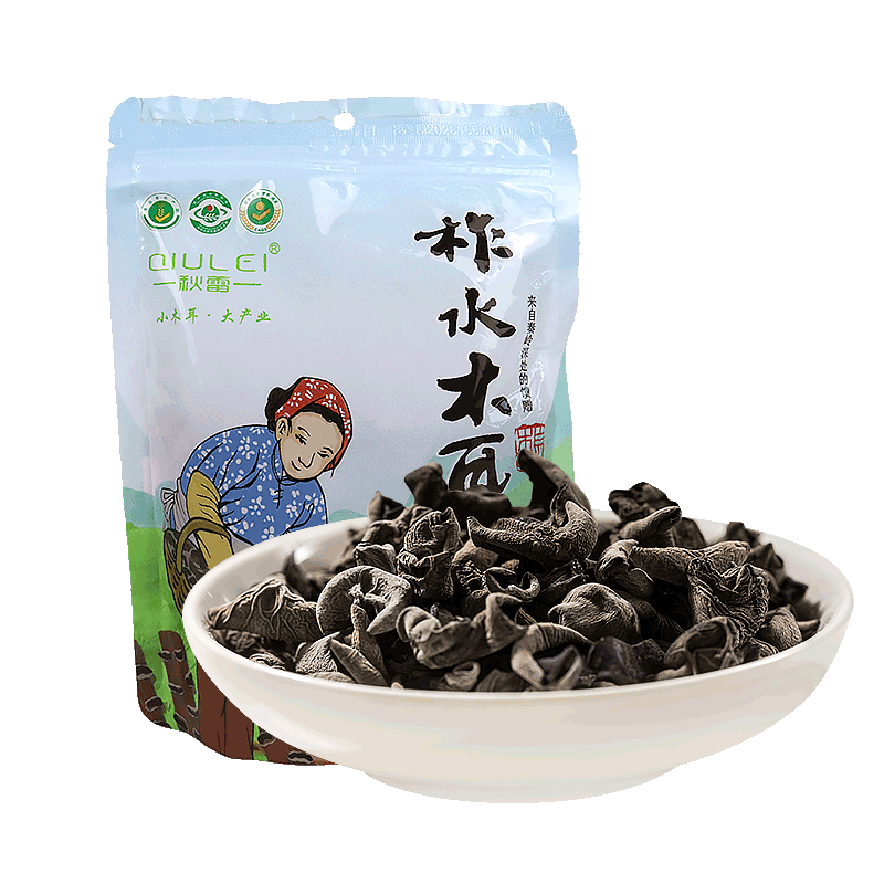 【秋雷】陕西秦岭柞水黑木耳105g*3