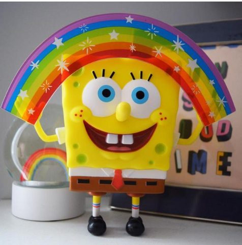 spongebobsquarepants正版nickelodeon彩虹海绵宝宝手办8英寸