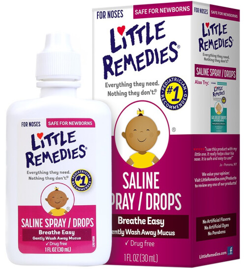 19.85元！Little Remedies 婴幼儿盐水滴鼻剂 30ml*3件 