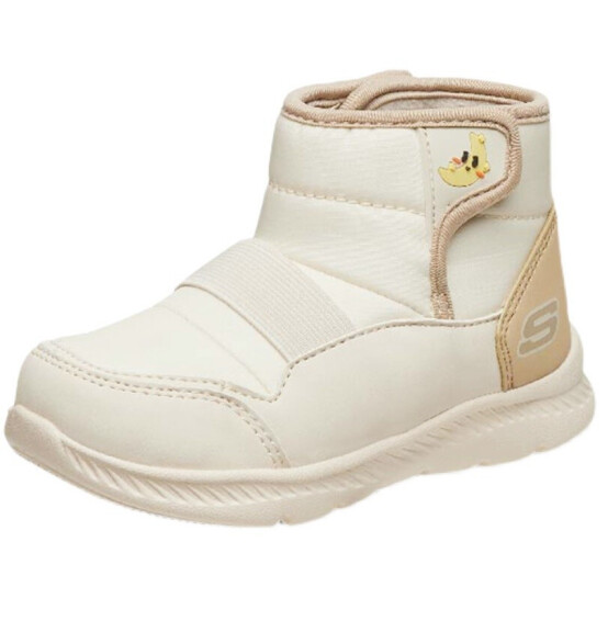 85元包邮！斯凯奇  秋冬童鞋雪地靴  自然色