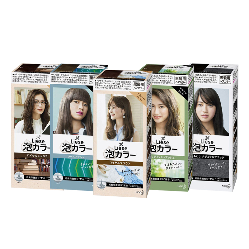 拍2件松本清花王liese泡沫染发膏*2