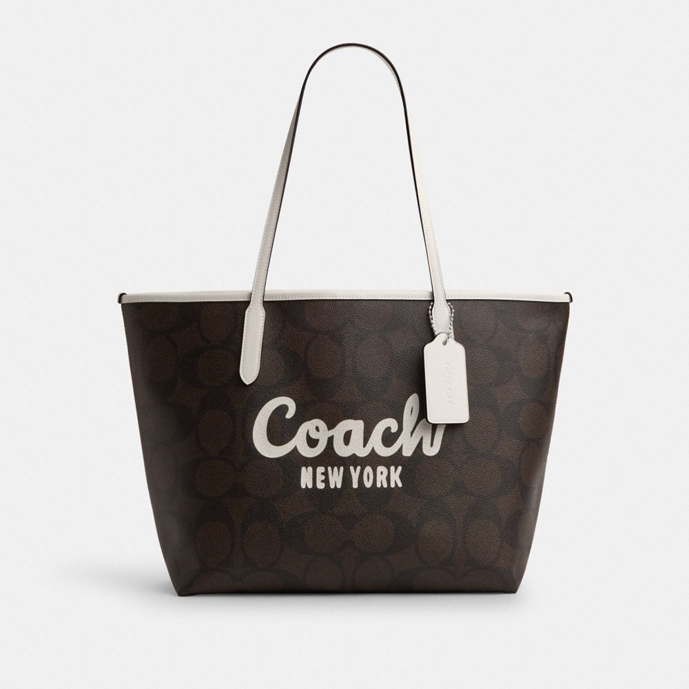 coach city tote bag with coach graphic CY705-SVXIC