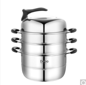 【新低价】79元包邮！德铂 304不锈钢蒸锅 28cm