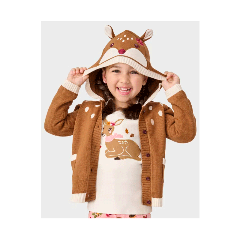 Gymboree 女孩鹿角针织外套