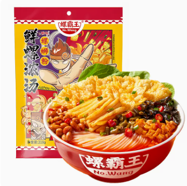 4.9元包邮！螺霸王原味螺蛳粉210g