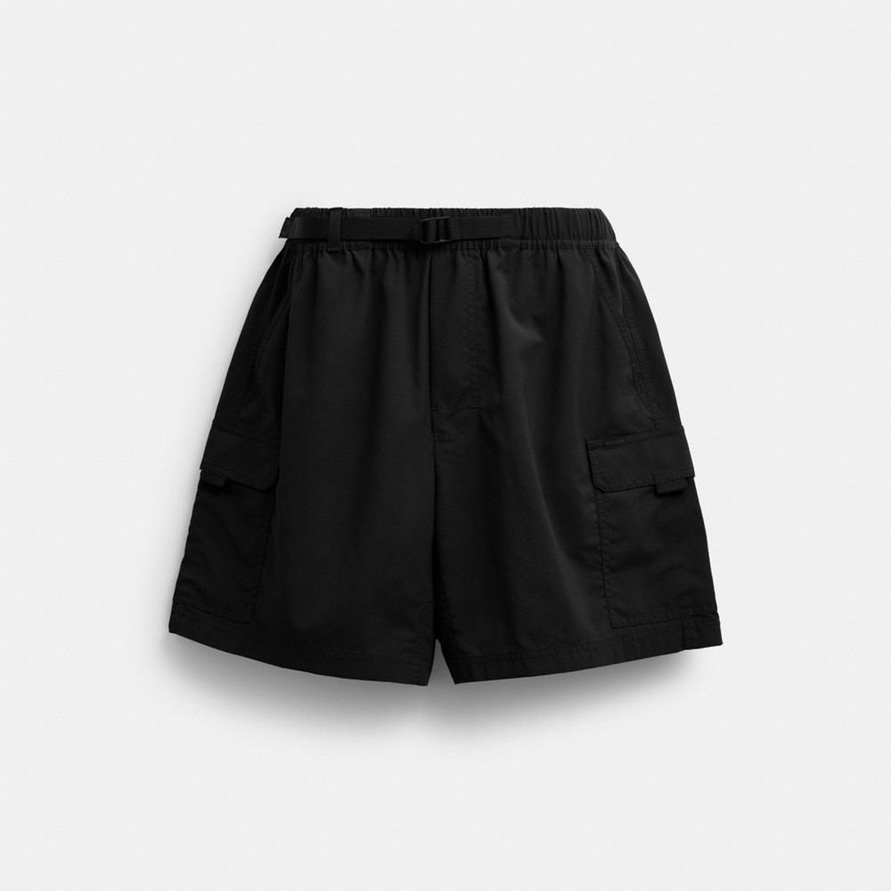 coach nylon utility short in recycled nylon CY570-BLK