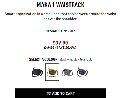 Arc Teryx始祖maka1 休闲腰包 8折 39 拔草哦