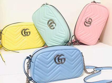 马卡龙色gucci古驰女士minigg20marmont相机包