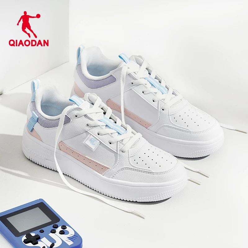 乔丹夏季新款粉色透气板鞋女厚底增高休闲鞋