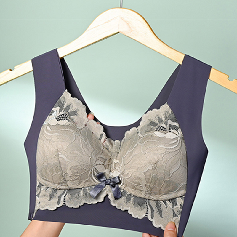 内衣女无尺码薄款大胸显小胸无痕背心