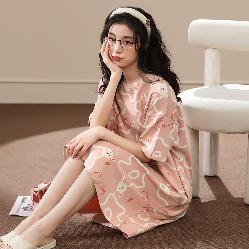 全一个价~春夏女士纯棉卡通家居服睡裙