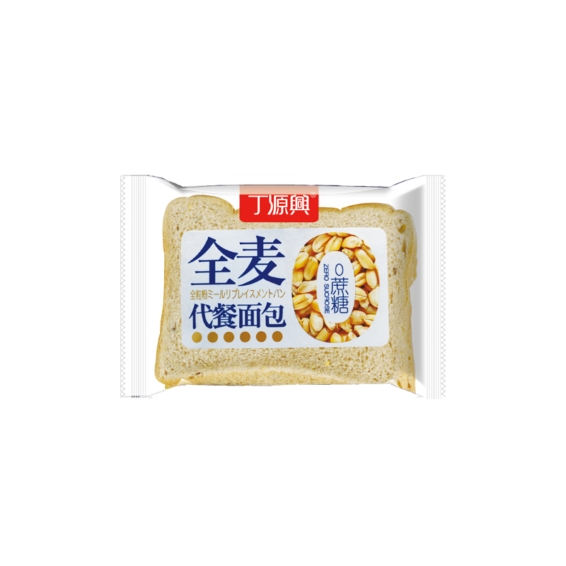 【可签到】丁源兴无蔗糖全麦面包片400g