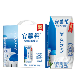 78.7元包邮！伊利 安慕希原味205g*12盒*3件