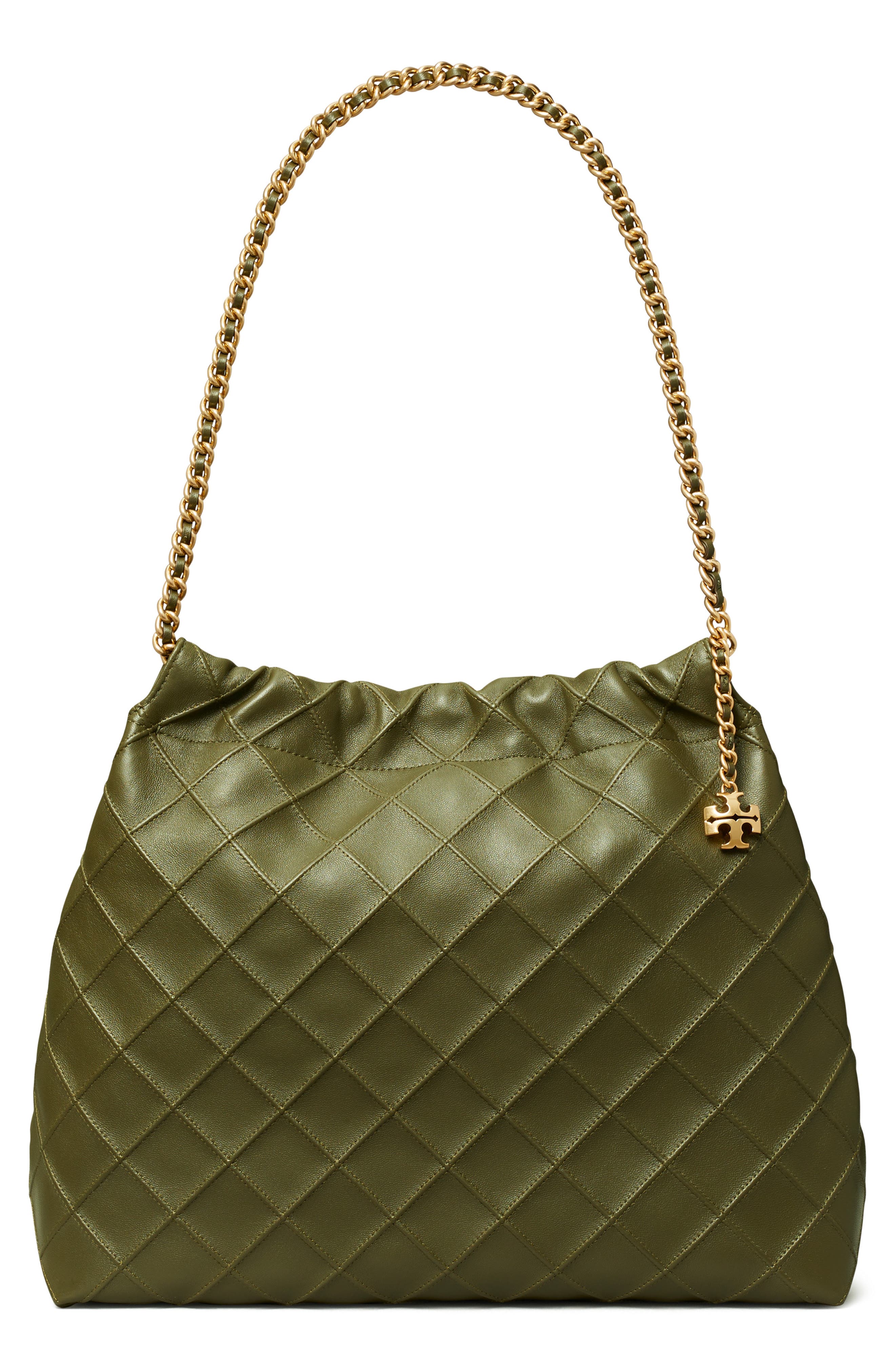 Tory Burch Fleming Quilted Leather Hobo 汤丽柏琦购物袋