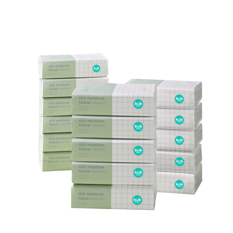 可优比婴儿云柔巾乳霜巾100抽*16包