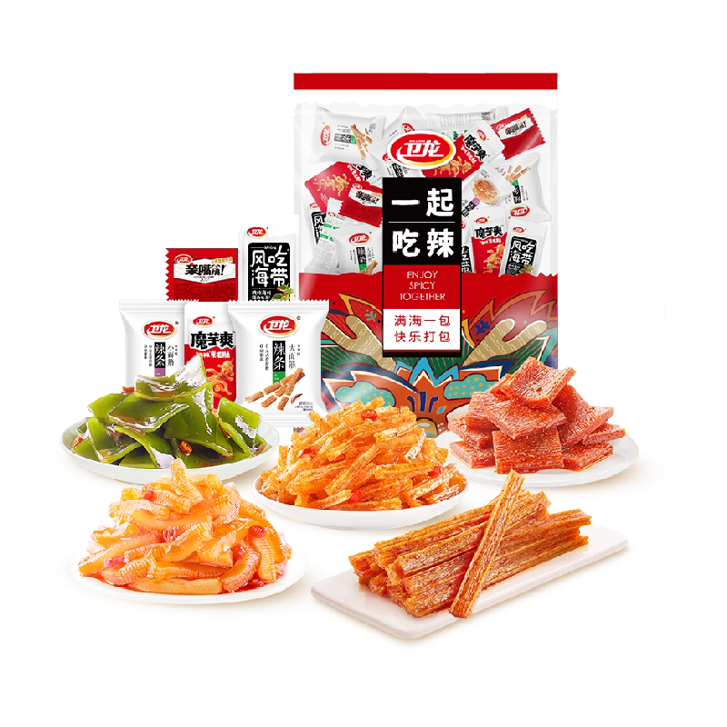 好卖！到手两斤！卫龙素肉魔芋爽组合