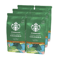 Starbucks 星巴克 哥伦比亚中度烘焙研磨咖啡粉200g*6袋