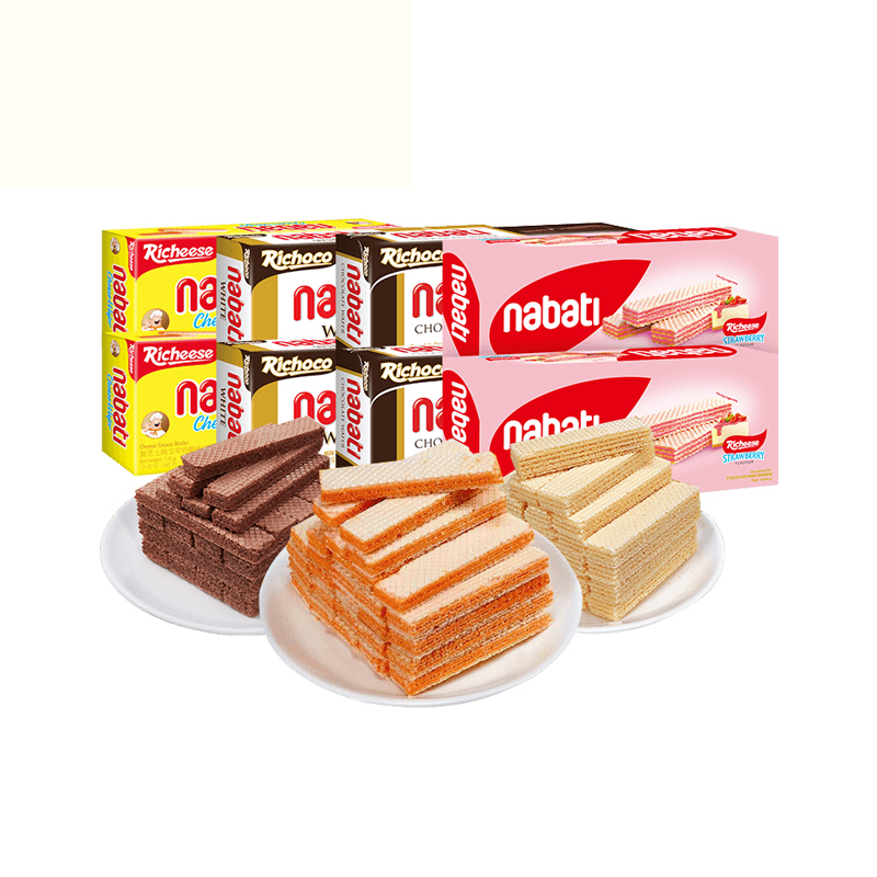 【拍3件！】纳宝帝威化饼干共145g*9盒