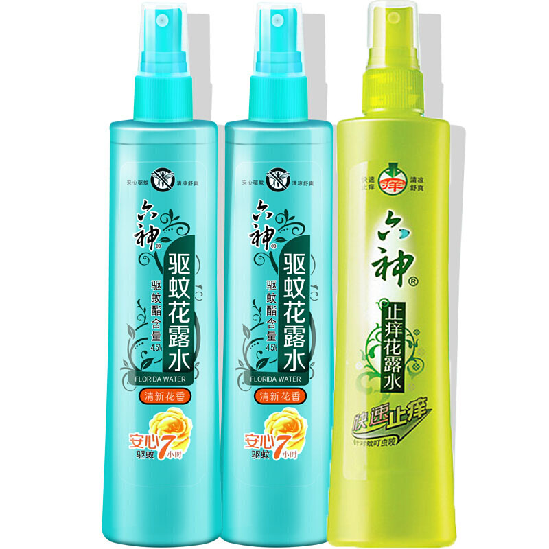 破价抢！六神驱蚊花露水【3瓶装】