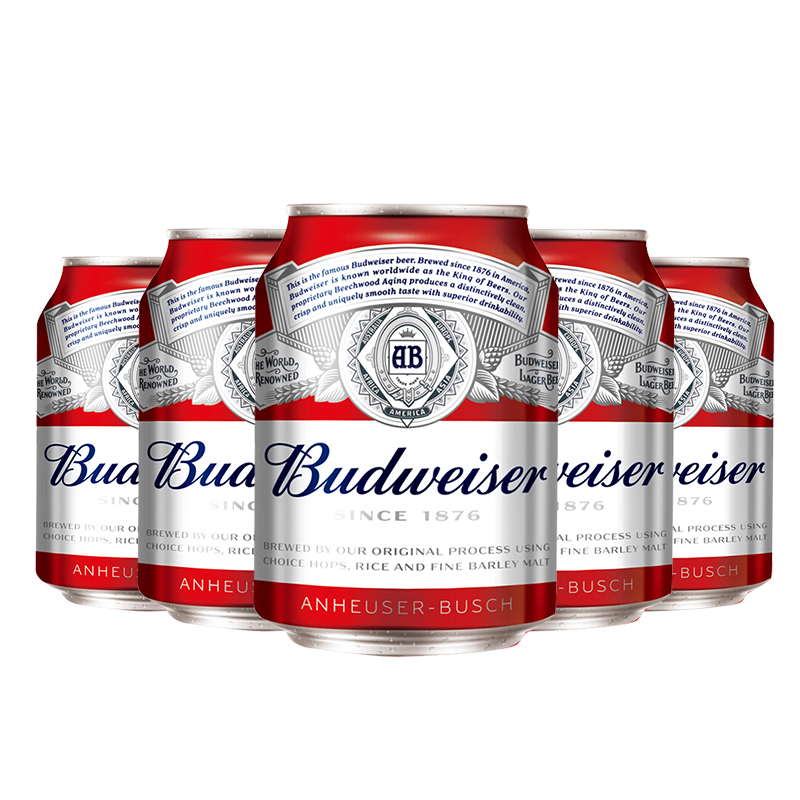 苏宁易购百威啤酒255ml*24罐