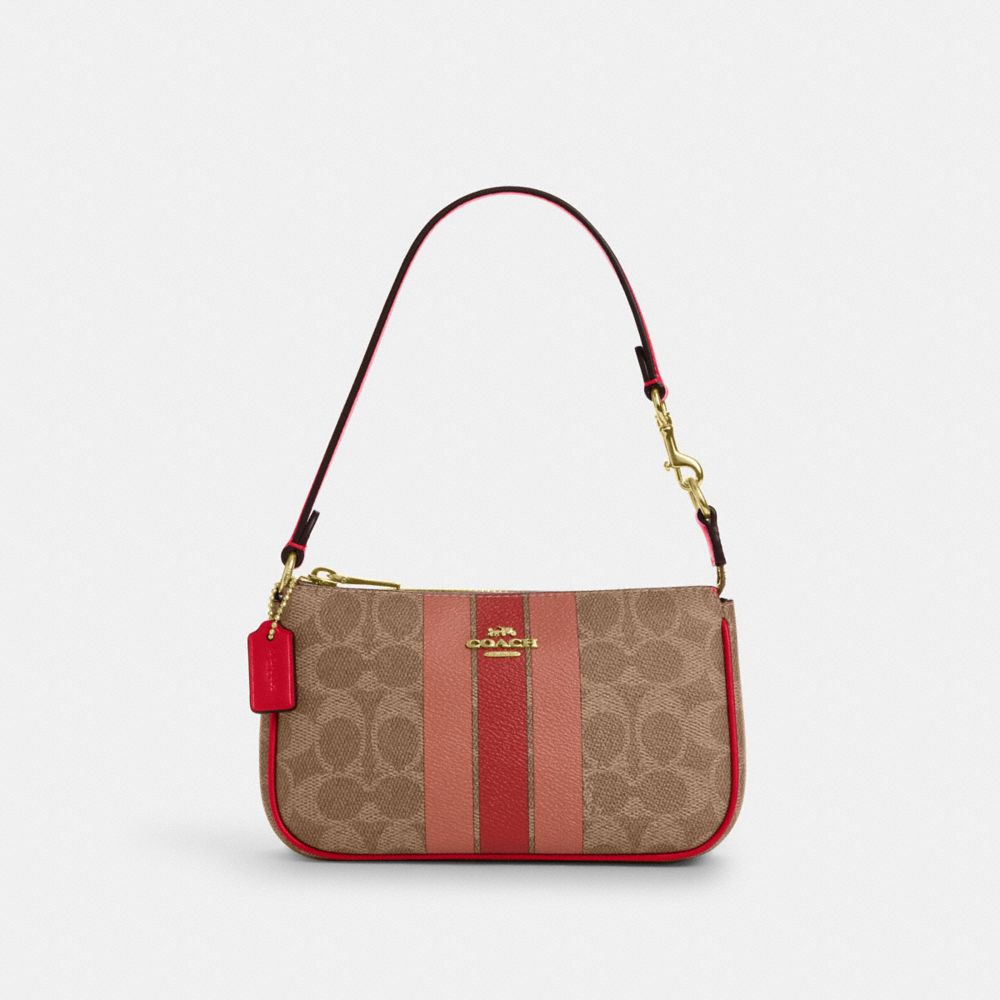 coach nolita 19 in signature canvas with stripe CAQ04-IMTAM