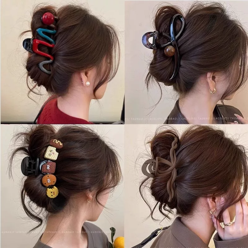 她非池物高级感鲨鱼夹蝴蝶结发饰