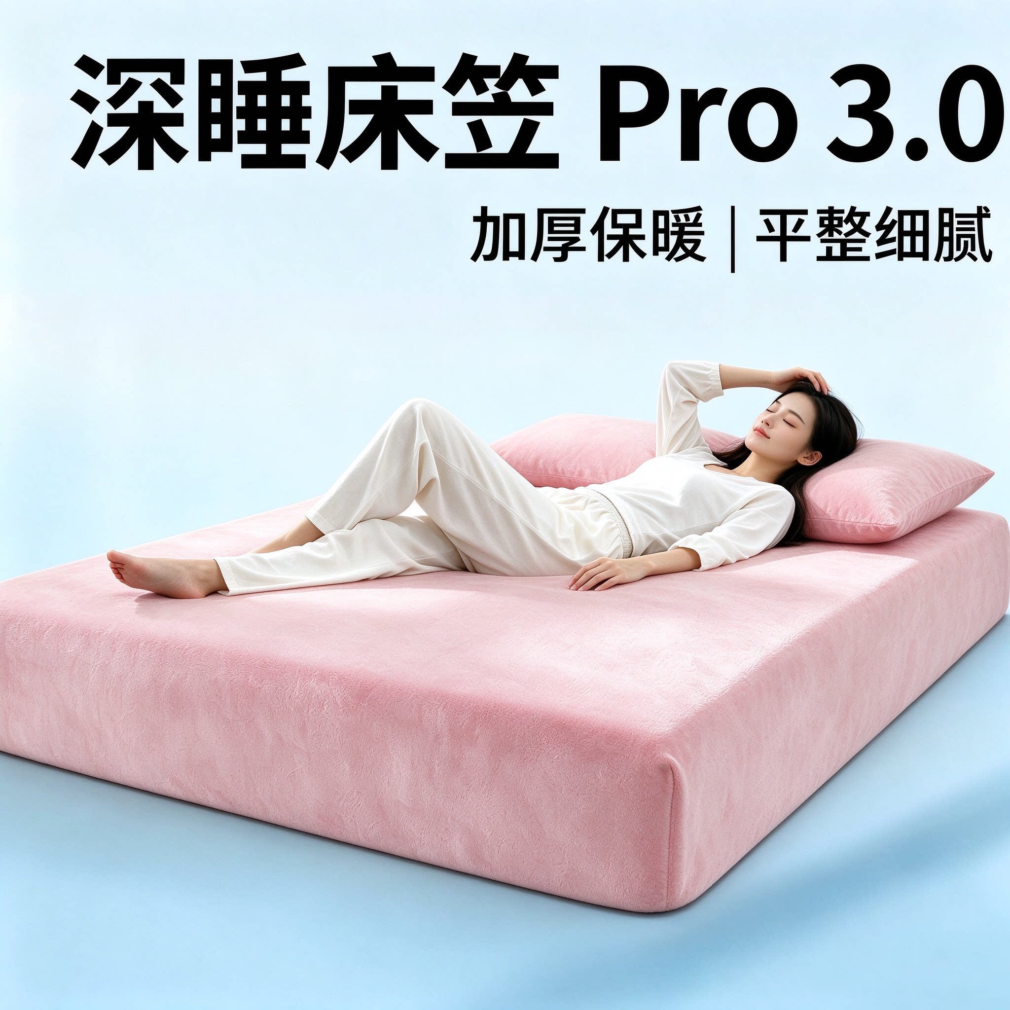 升级款3秒速热牛奶绒超柔床笠席梦思床垫保护罩防尘罩床套单床笠5