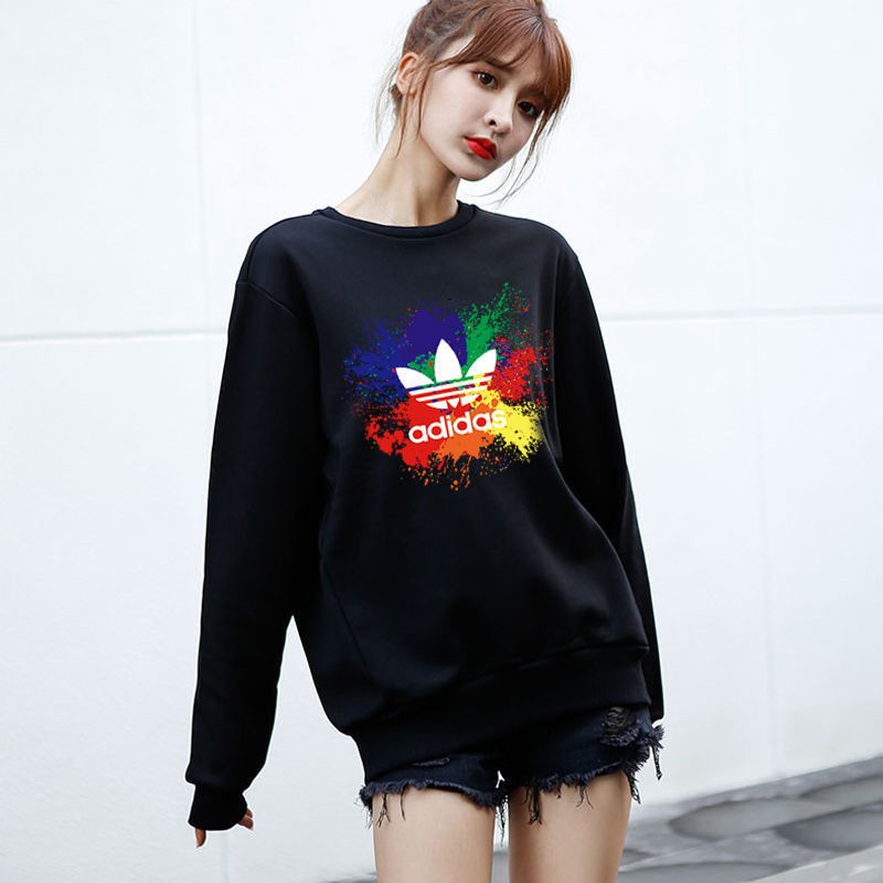 【送运费险】阿迪达斯  潮牌 男女 潮牌 连帽 圆领印花卫衣